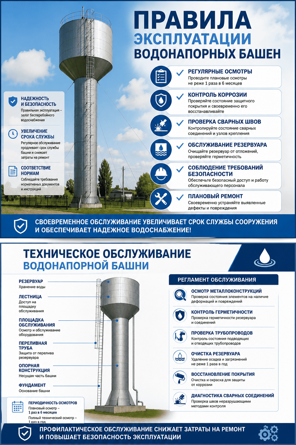 водонапорные башни правила эксплуатации